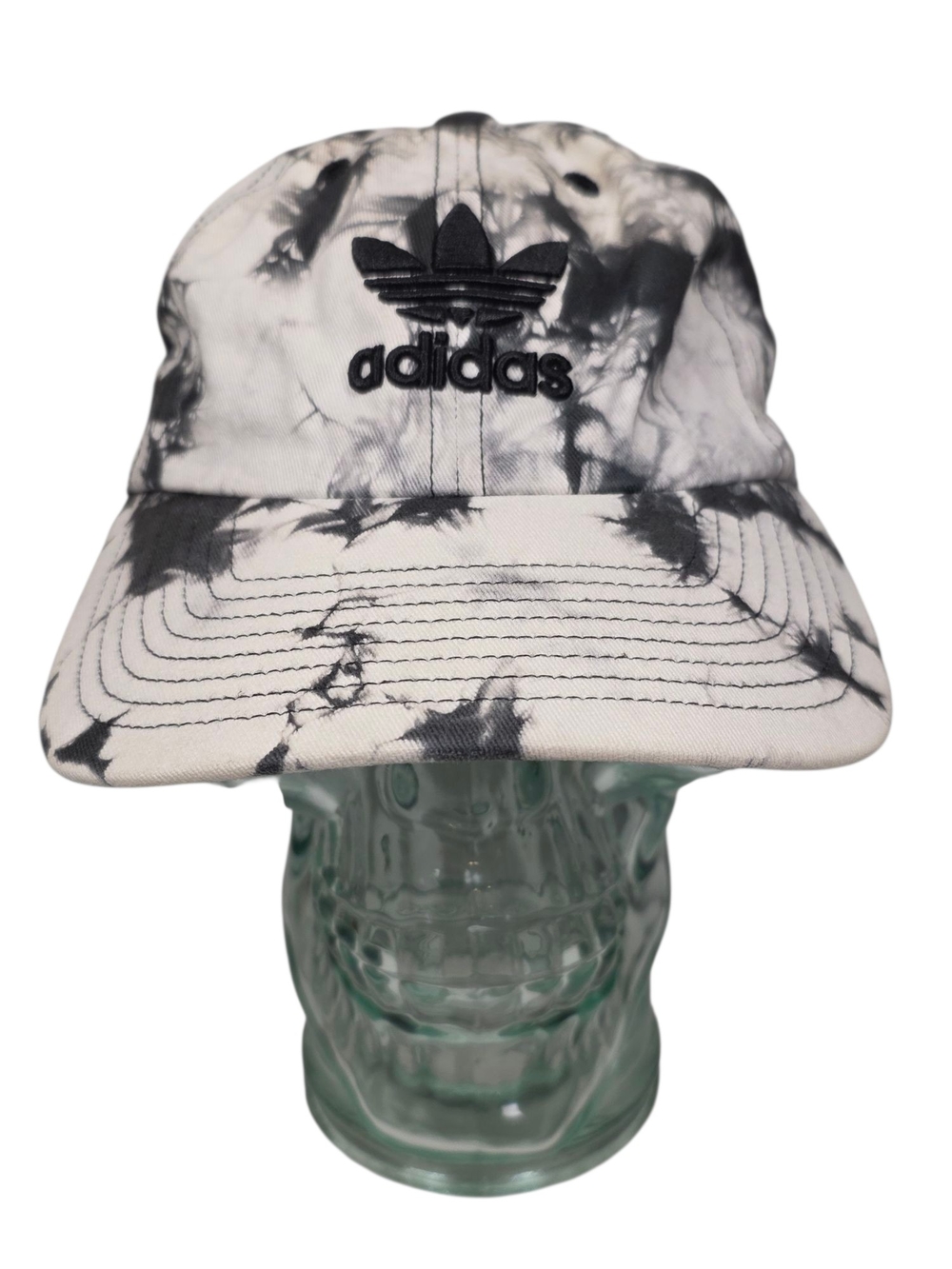 Adidas Hat Womens Black White Tie Dye Strap Back Originals Relaxed Cap Outdoors